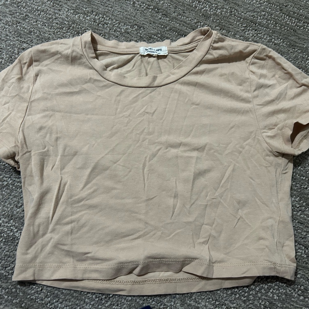Heart & Hips Beige Crop Top